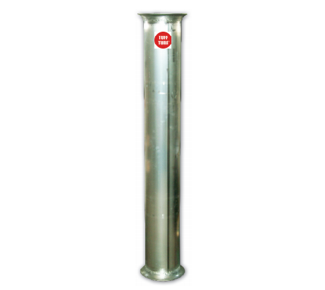 6" Tuff Tube Aluminum Vacuum Intake Tube with Welded Flanges