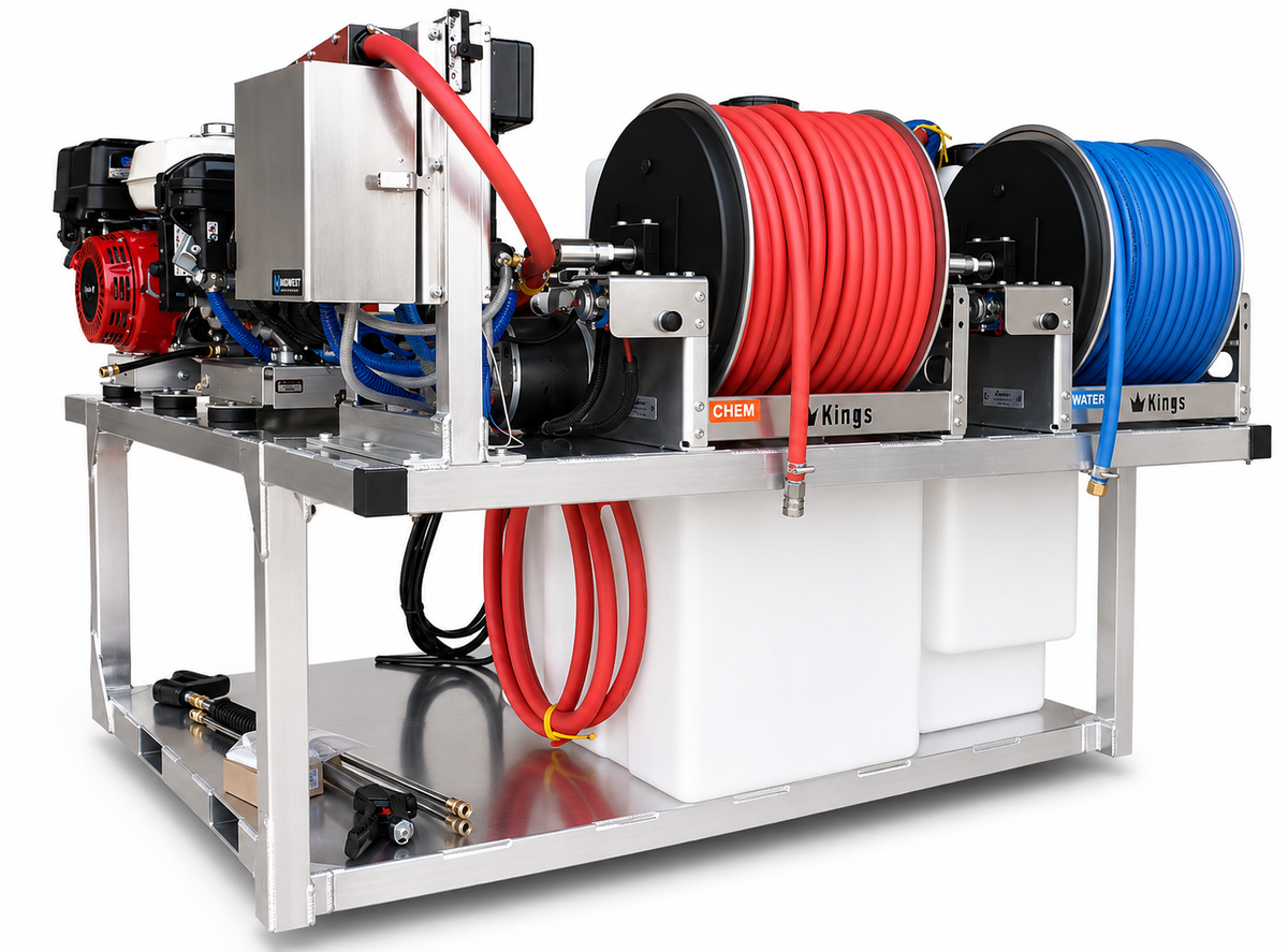 Gas Soft Wash & Pressure Washer Truck Skid