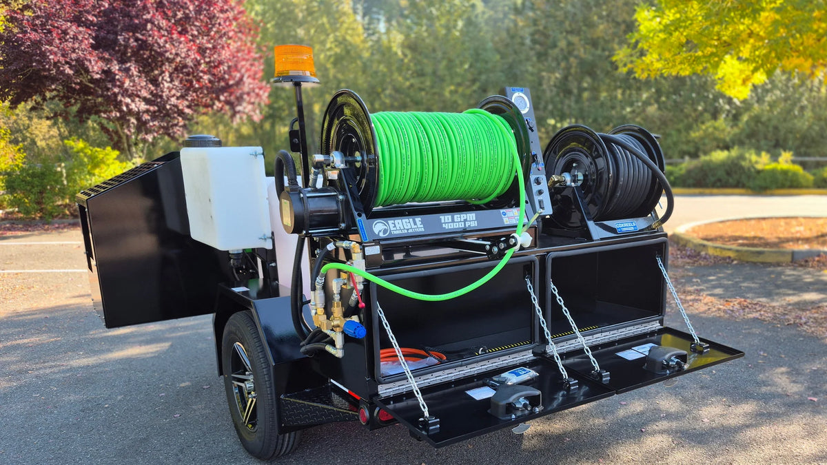 EAGLE 200 Trailer Jetters, 10-12 GPM | 3000 - 4000 PSI