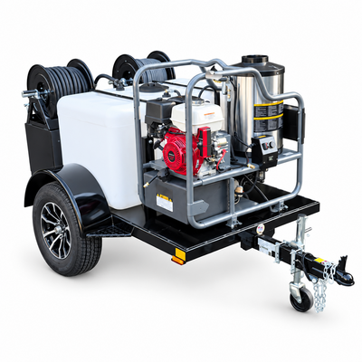 Seattle Pump Custom BE Gas Hot Water Pressure Water Trailer, Belt Drive, 4.0 | 4000