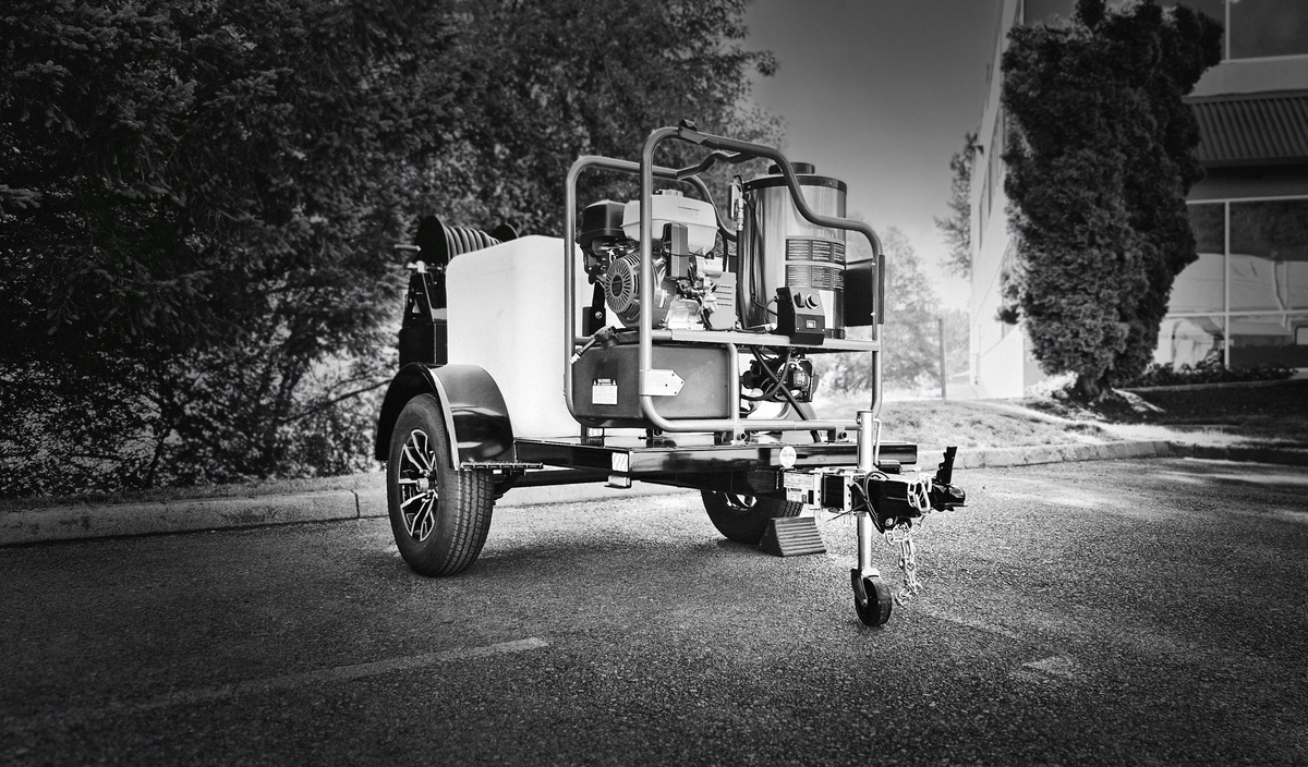 Seattle Pump Custom BE Gas Hot Water Pressure Water Trailer, Belt Drive, 4.0 | 4000