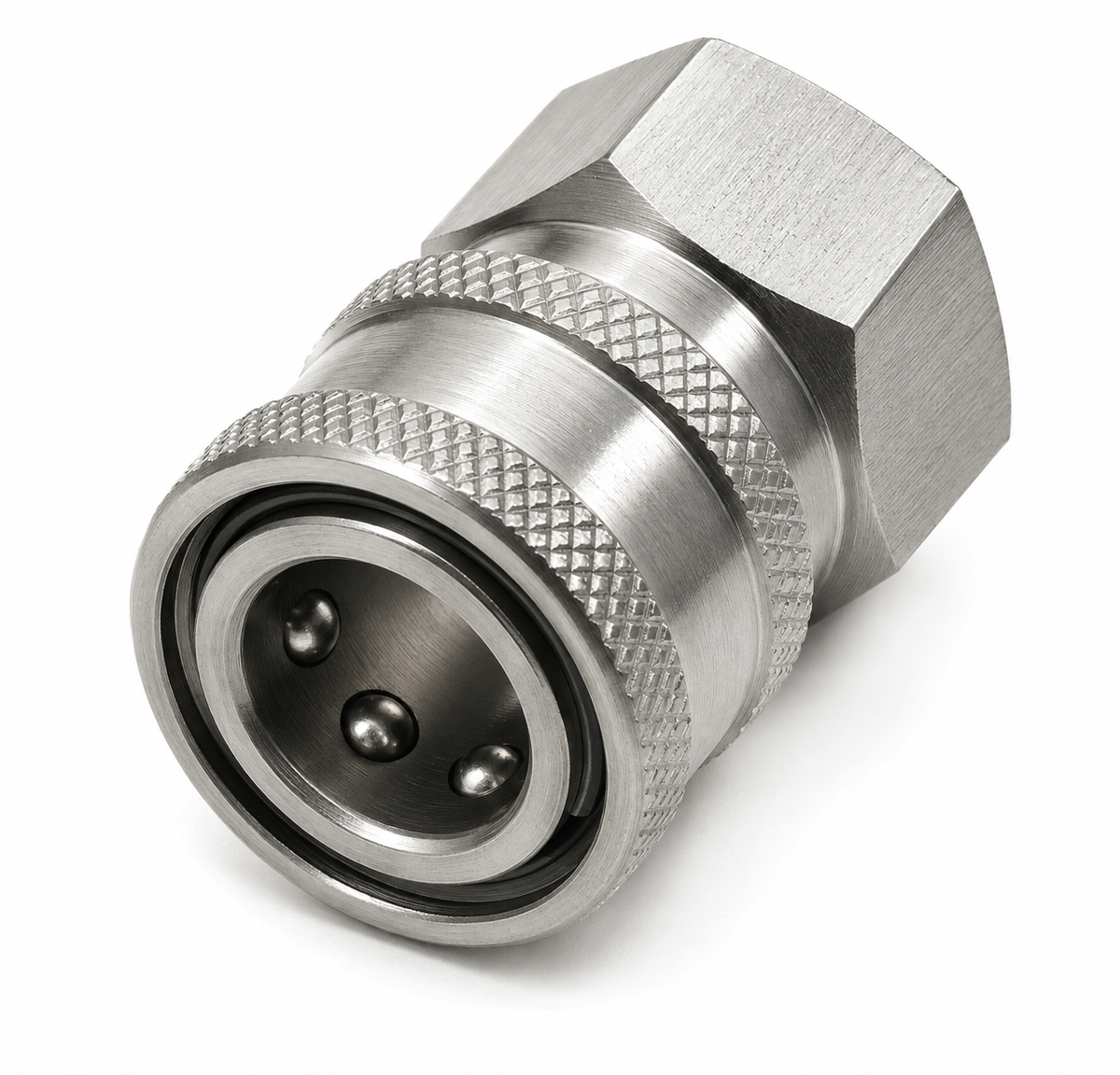 Stainless Steel 1/2" Quick Connect Socket x 1/2" FPT