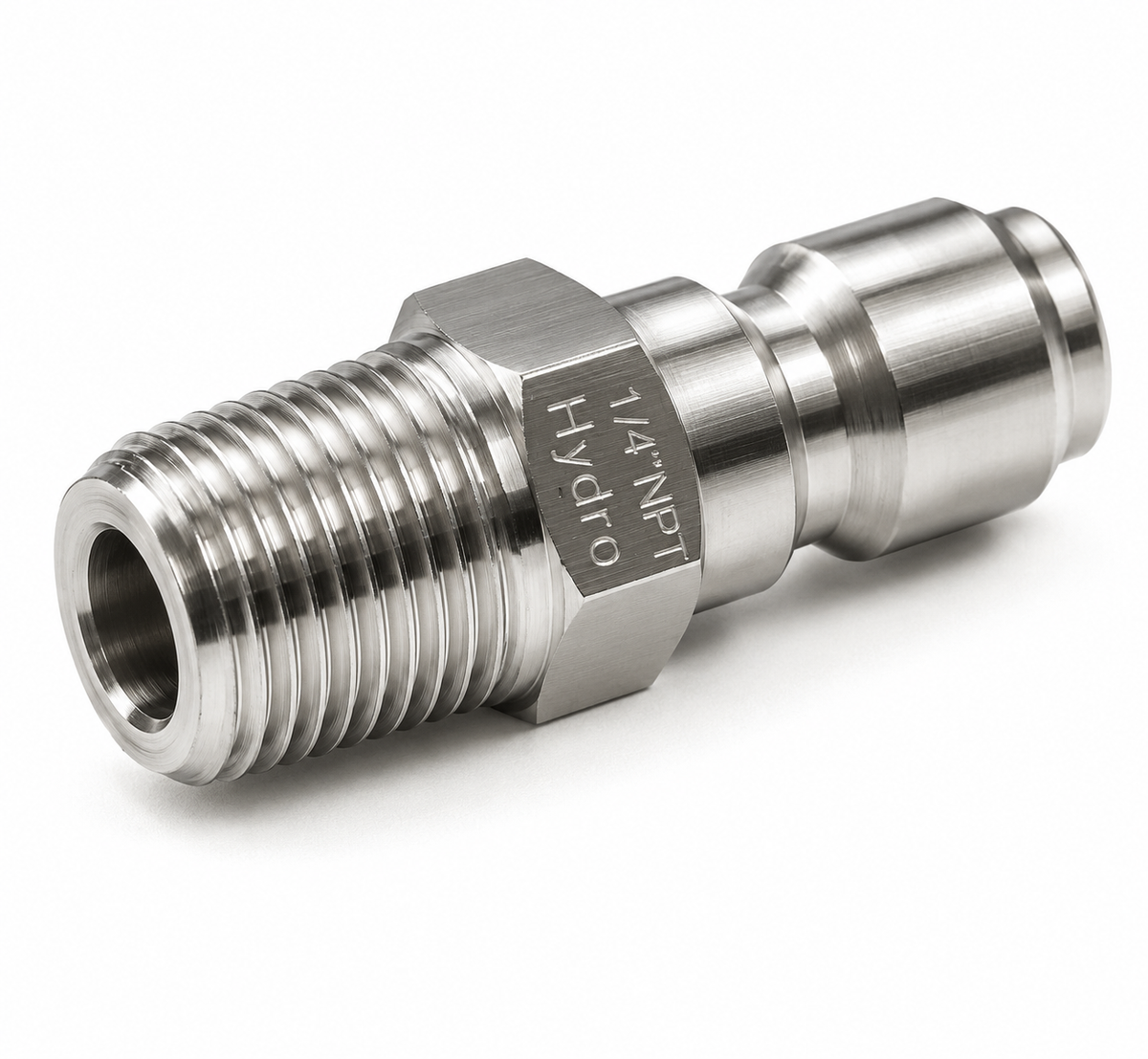 Stainless Steel 3/8" Quick Connect Plug x 3/8" MPT