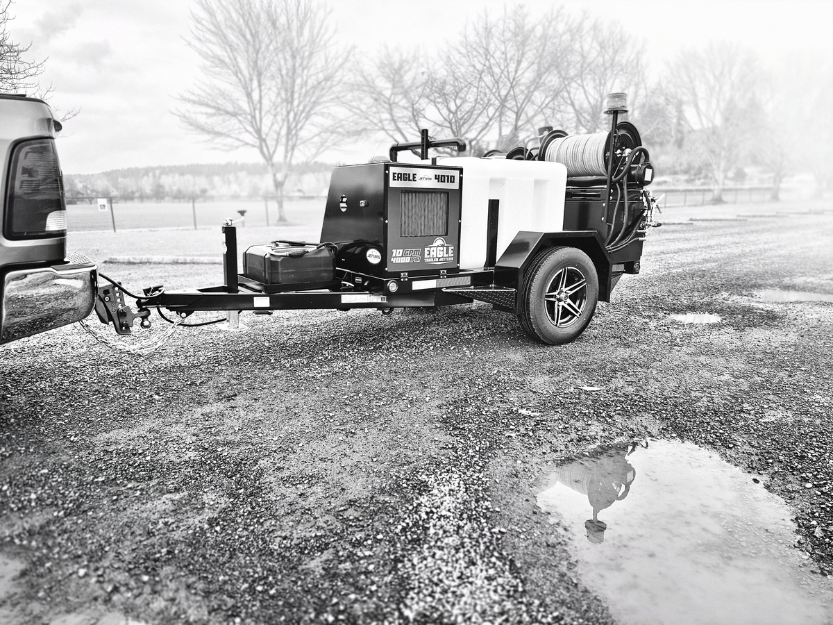 EAGLE 200 Trailer Jetters, 10-12 GPM | 3000 - 4000 PSI