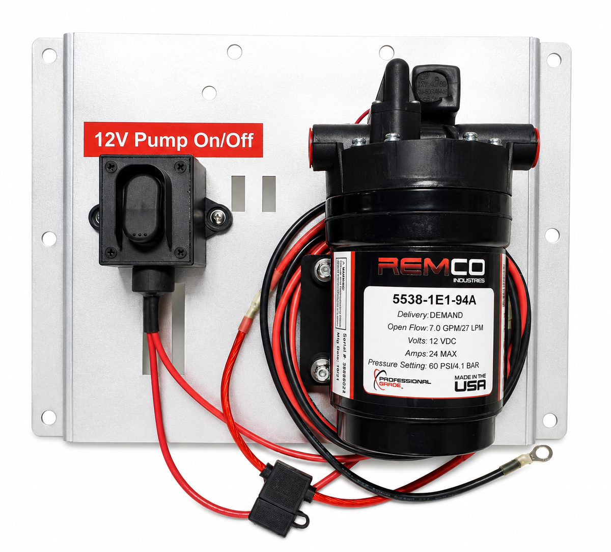 Remco 12V Plate-Mounted Pump Module