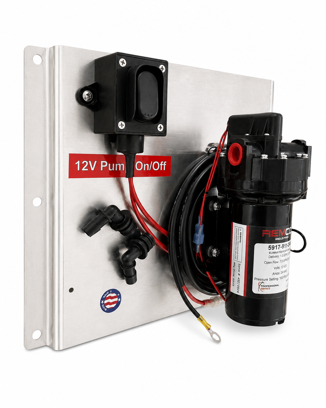 Remco SmoothFlo FLO-IQ 12V Plate-Mounted Pump Module – 5.3 GPM, 100 PSI