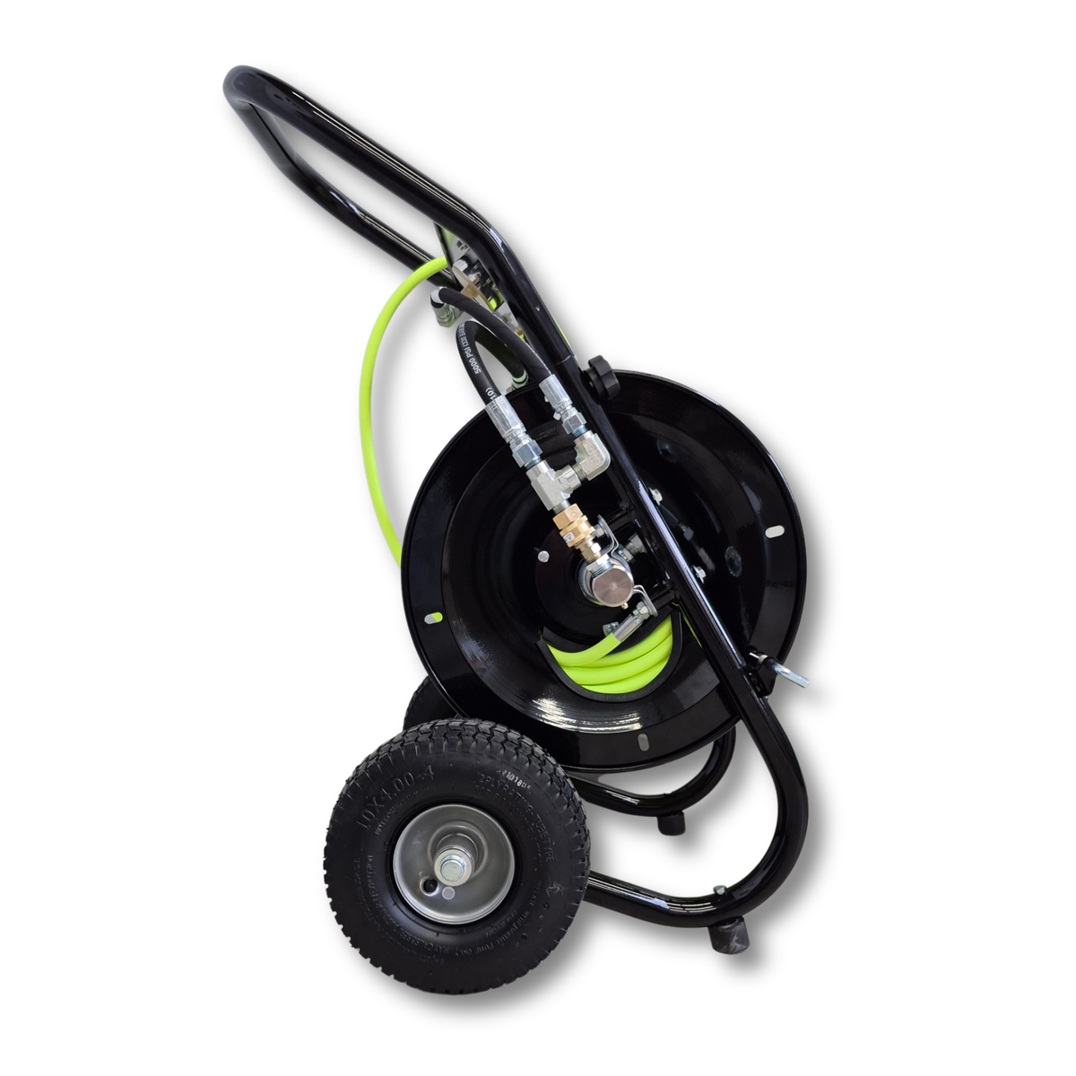 Heavy-Duty Deluxe Dolly-Mounted Jetter Hose Reel with Hose
