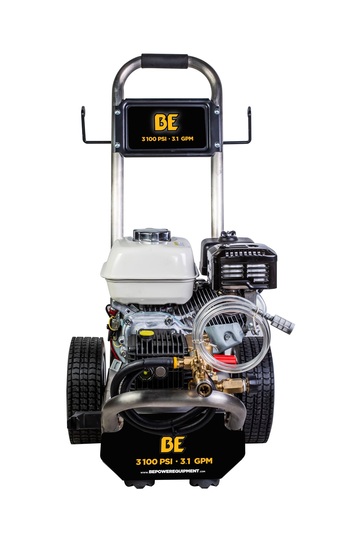 3100 PSI 3.1 GPM Cold Water Gas Pressure Washer Honda GX200 Engine and General Triplex Pump on Stainless Steel Frame