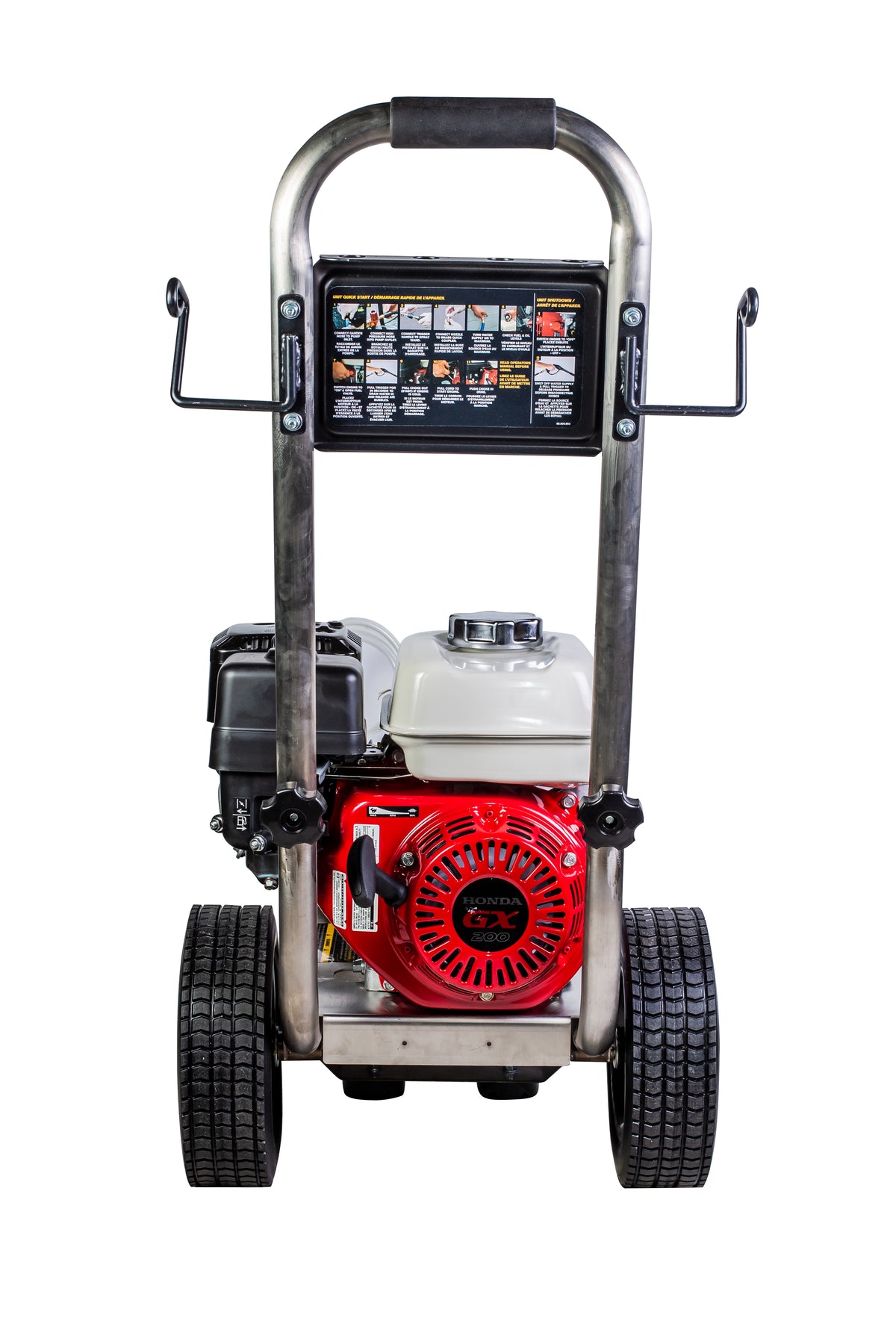 3100 PSI 3.1 GPM Cold Water Gas Pressure Washer Honda GX200 Engine and General Triplex Pump on Stainless Steel Frame
