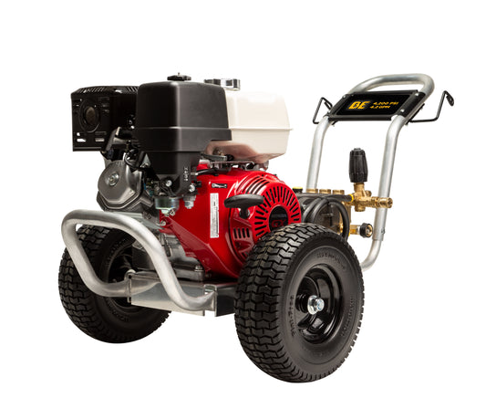 4200PSI 4.2GPM Cold Water Gas Pressure Washer Honda GX390 and GP Triplex Pump on Aluminum Frame