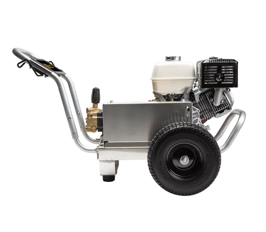 4200PSI 4.2GPM Cold Water Gas Pressure Washer Honda GX390 and GP Triplex Pump on Aluminum Frame