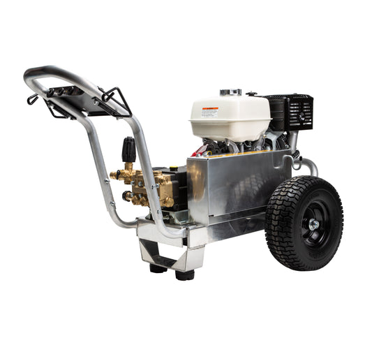 4200PSI 4.2GPM Cold Water Gas Pressure Washer Honda GX390 and GP Triplex Pump on Aluminum Frame