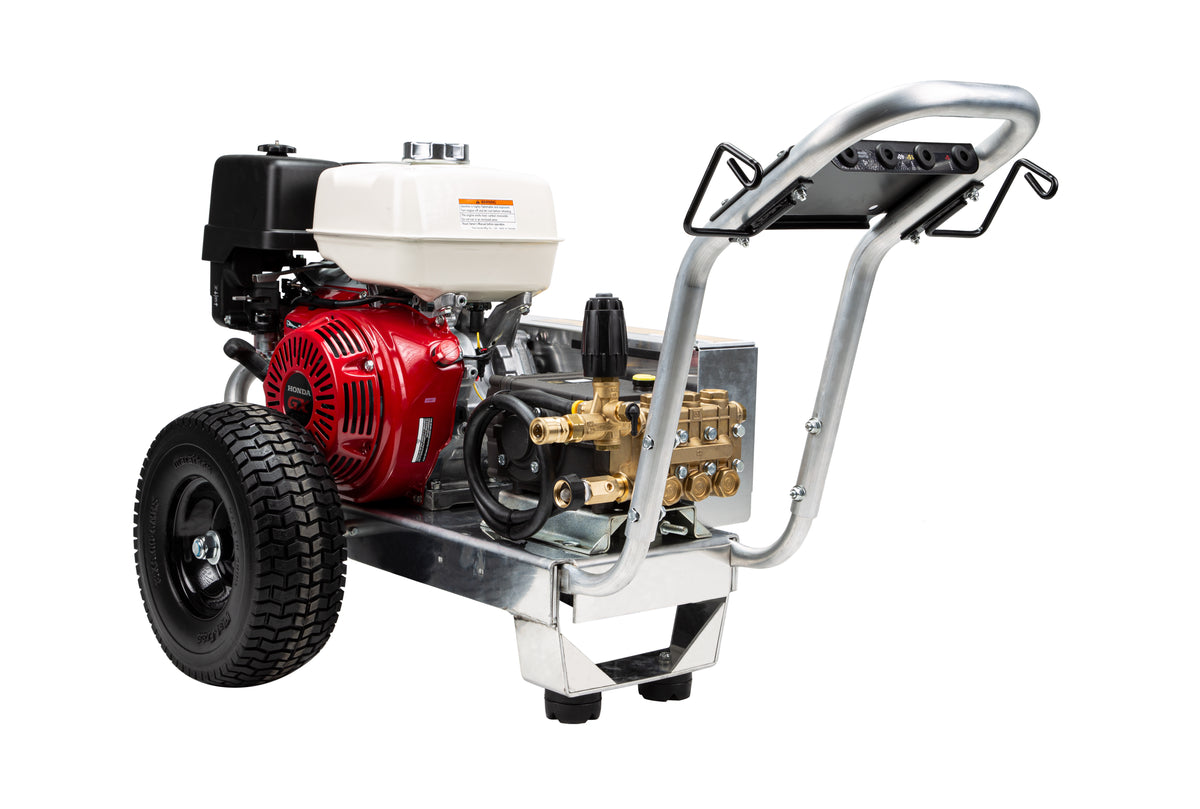 4200PSI 4.2GPM Cold Water Gas Pressure Washer Honda GX390 and GP Triplex Pump on Aluminum Frame