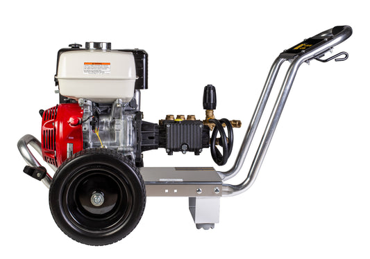 4200 PSI 4.2 GPM Cold Water Gas Pressure Washer Honda GX390 Engine and General Triplex Pump on Aluminum Frame