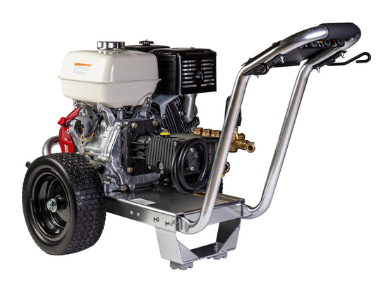 4200 PSI 4.2 GPM Cold Water Gas Pressure Washer Honda GX390 Engine and General Triplex Pump on Aluminum Frame