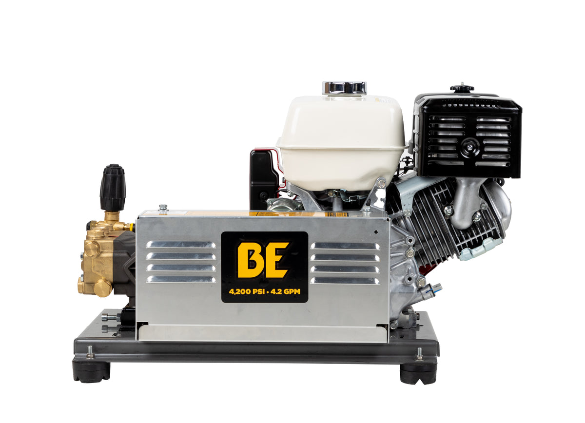 4200PSI 4.2GPM Cold Water Gas Pressure Washer Honda GX390 Electric Start, Belt Drive, General Triplex Pump, Mount Truck or Tr