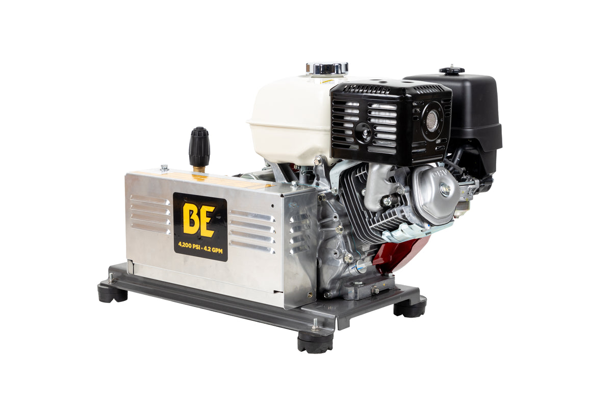 4200PSI 4.2GPM Cold Water Gas Pressure Washer Honda GX390 Electric Start, Belt Drive, General Triplex Pump, Mount Truck or Tr