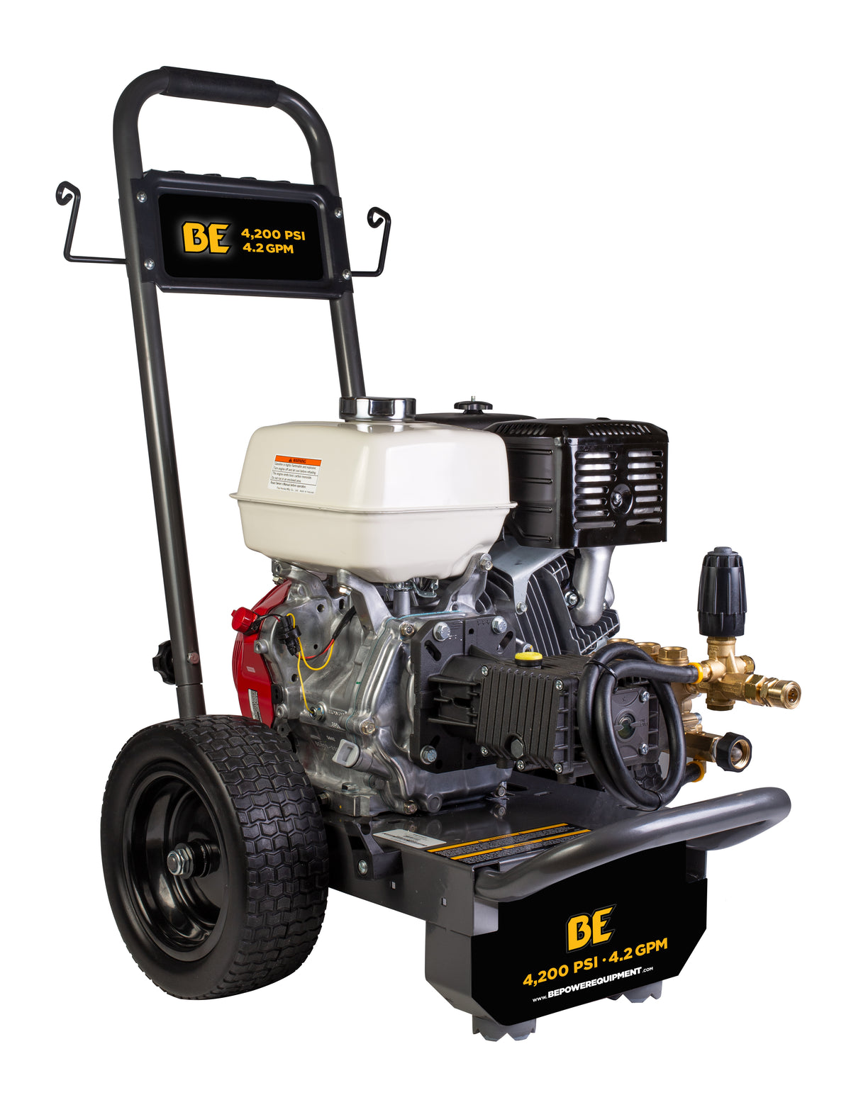 4200 PSI 4.2 GPM Cold Water Gas Pressure Washer Honda GX390 Engine and General Triplex External Unloader Pump