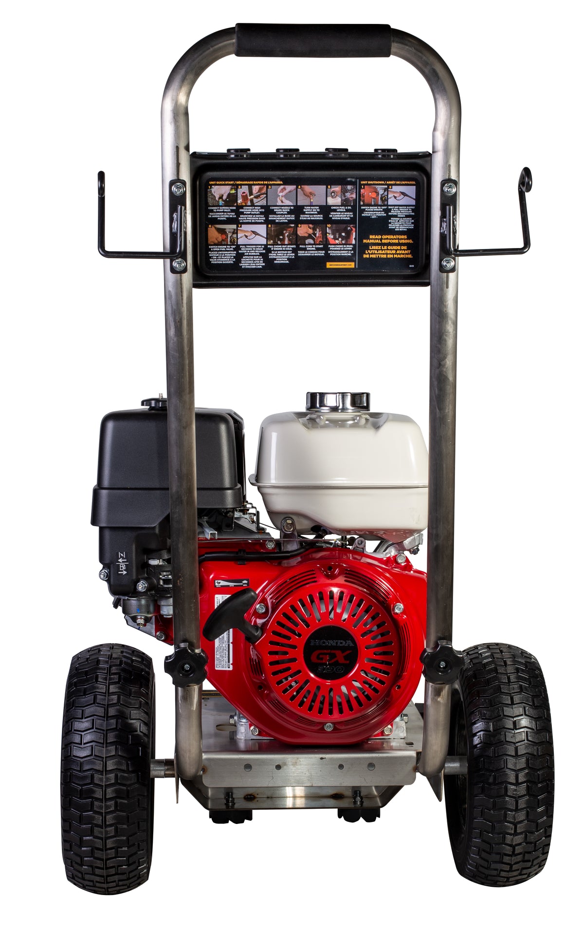 4200PSI 4.2GPM Cold Water Gas Pressure Washer Honda GX390 Engine and General Triplex Pump on Stainless Steel Frame