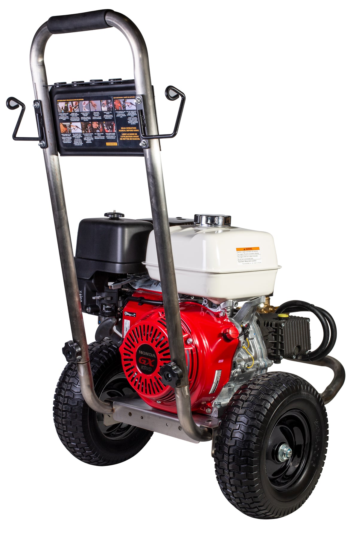 4200PSI 4.2GPM Cold Water Gas Pressure Washer Honda GX390 Engine and General Triplex Pump on Stainless Steel Frame