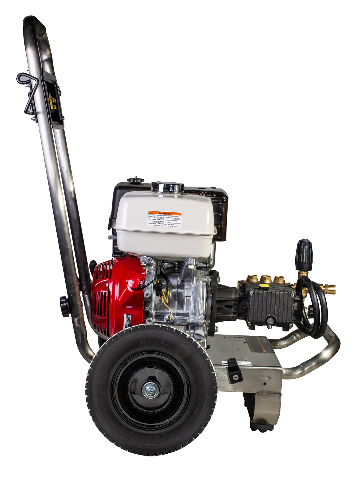 4200PSI 4.2GPM Cold Water Gas Pressure Washer Honda GX390 Engine and General Triplex Pump on Stainless Steel Frame