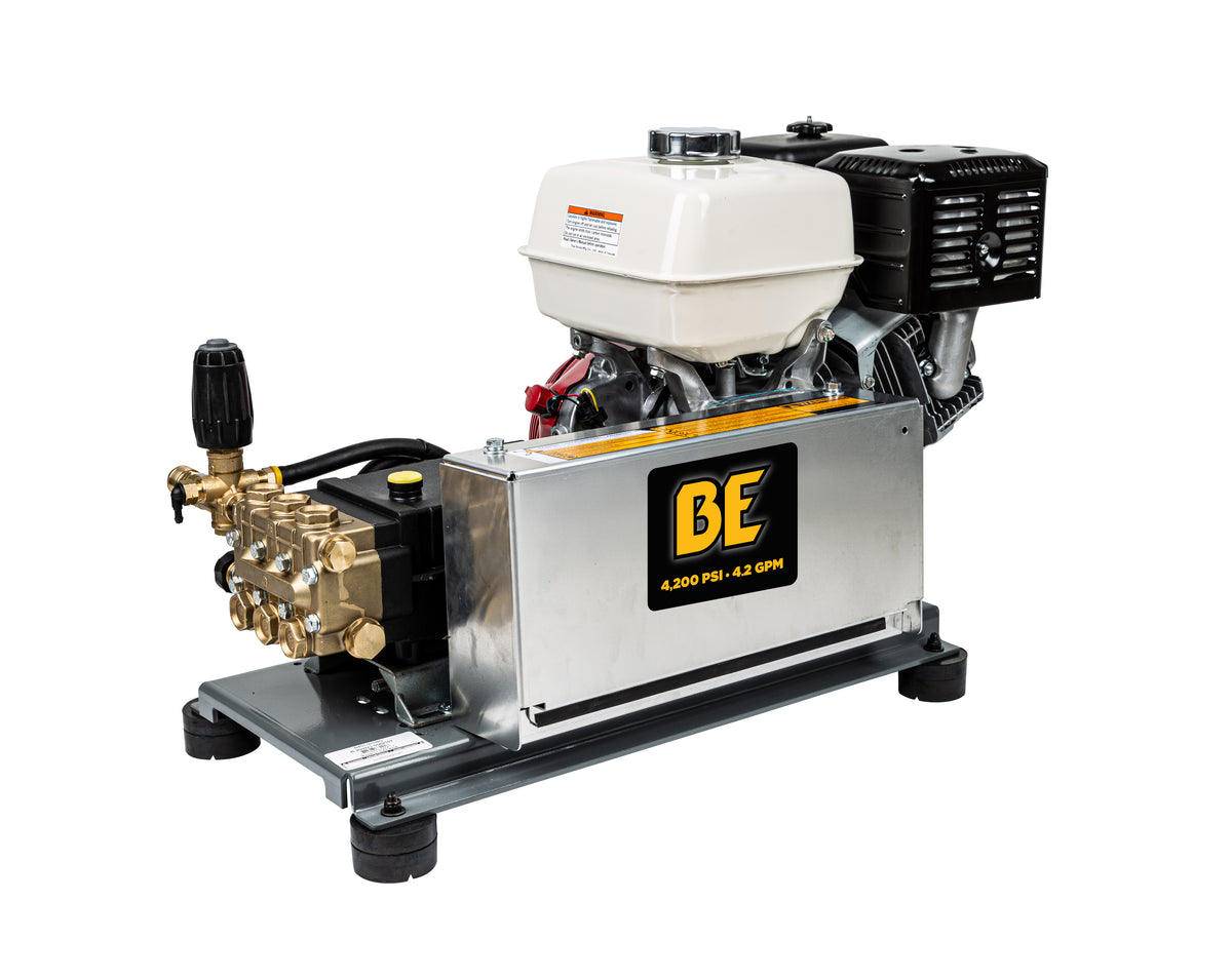 4200PSI 4.2GPM Cold Water Gas Pressure Washer Honda GX390, Belt Drive, General Triplex Pump, Mount Truck or Trailer