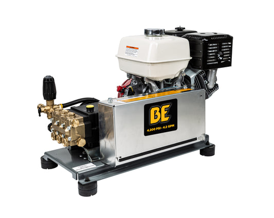 4200PSI 4.2GPM Cold Water Gas Pressure Washer Honda GX390, Belt Drive, General Triplex Pump, Mount Truck or Trailer