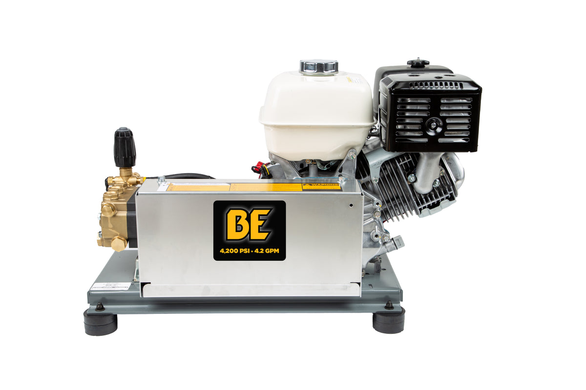 4200PSI 4.2GPM Cold Water Gas Pressure Washer Honda GX390, Belt Drive, General Triplex Pump, Mount Truck or Trailer