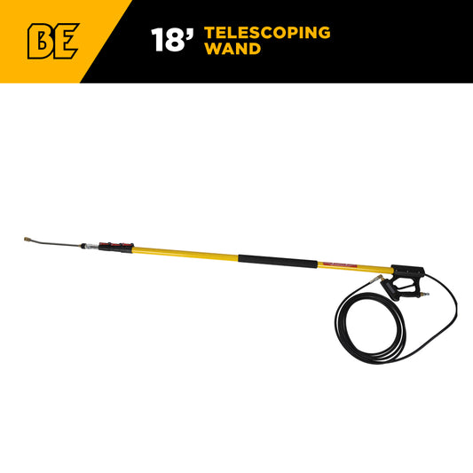 18' Telescoping Wand, includes lever locks, gun, wand and hose