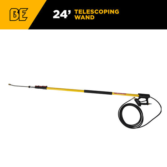 24' Telescoping Wand, includes lever locks, gun, wand and hose
