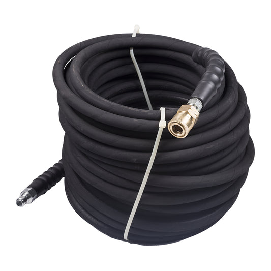 Pressure Washer 100 ft x 3/8 - inch 4500 PSI Black Hose with Quick Connect