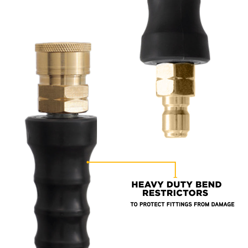 Pressure Washer 50 ft x 3/8" - inch 4500 PSI Black Hose with Quick Connect