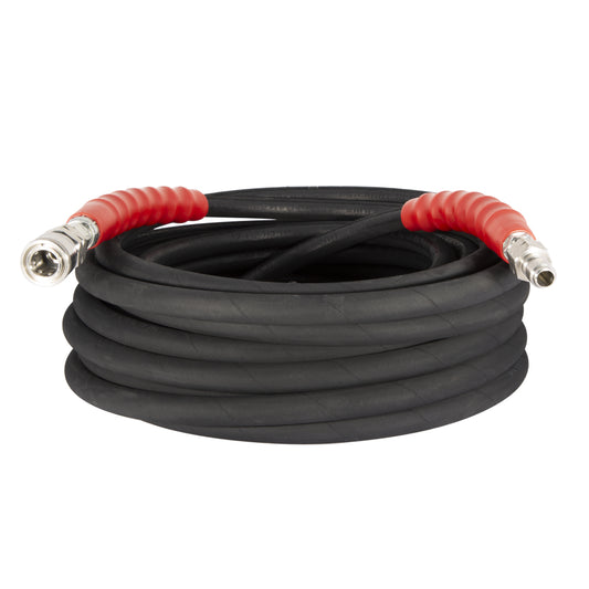Pressure Washer 50 ft x 3/8 - inch 6000 PSI Black Hose with Quick Connect