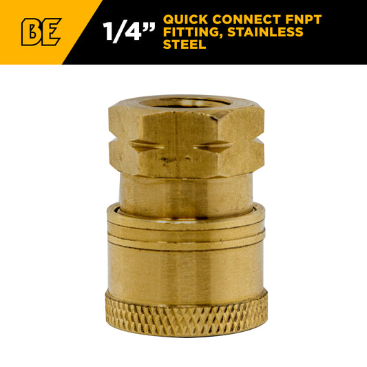 PW 1/4" FNPT x Quick Connect 5,000 PSI Brass Fitting (Coupler)