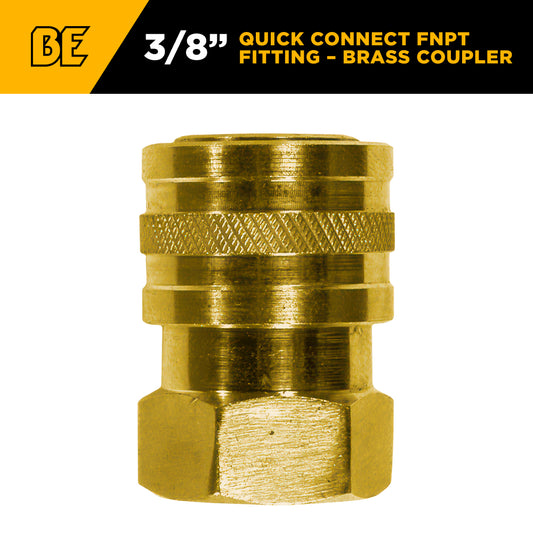 PW 3/8" FNPT x Quick Connect 5,000 PSI Brass Fitting (Coupler)