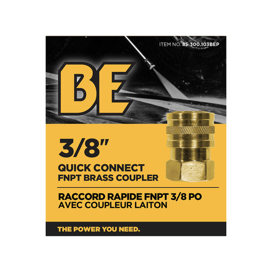 PW 3/8" FNPT x Quick Connect 5,000 PSI Brass Fitting (Coupler)