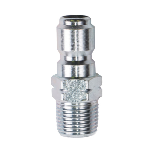PW 3/8" MNPT x Quick Connect 5,000 PSI Coated Steel Fitting (Plug)