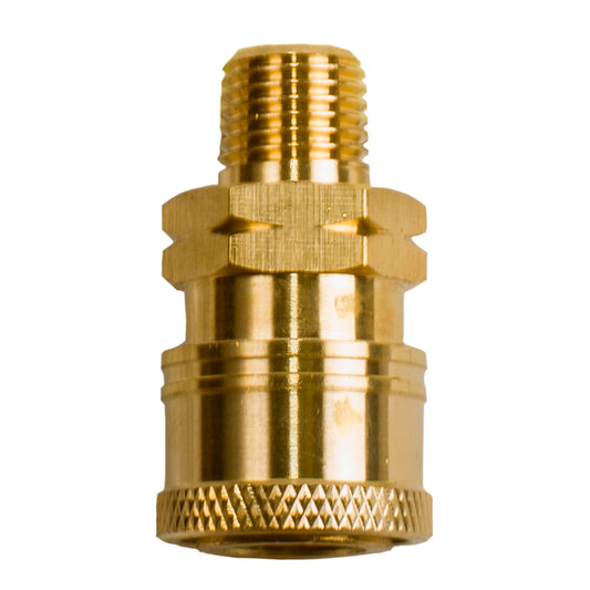 PW 1/4" MNPT x Quick Connect 5,000 PSI Brass Fitting (Coupler)
