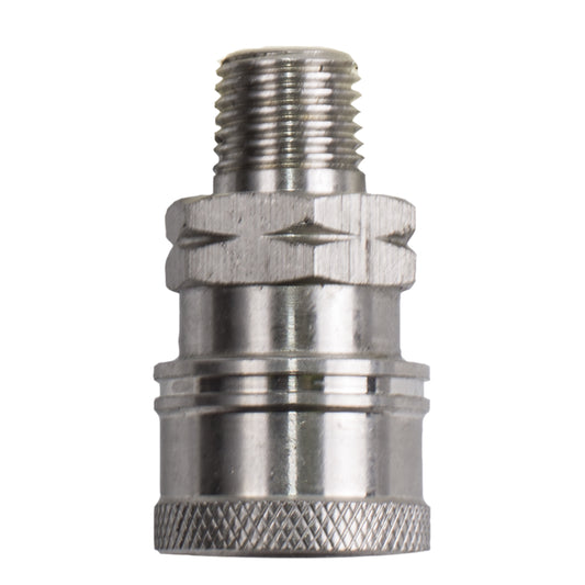 PW 1/4" MNPT x Quick Connect 6,000 PSI Stainless Steel Fitting (Coupler)