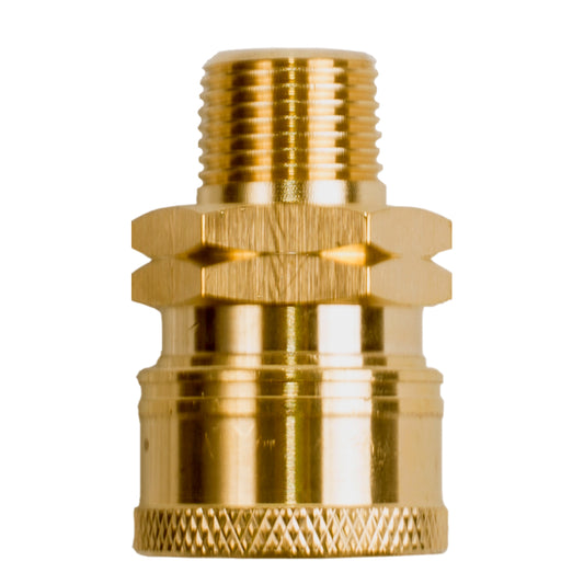 PW 3/8" MNPT x Quick Connect 5,000 PSI Brass Fitting (Coupler)