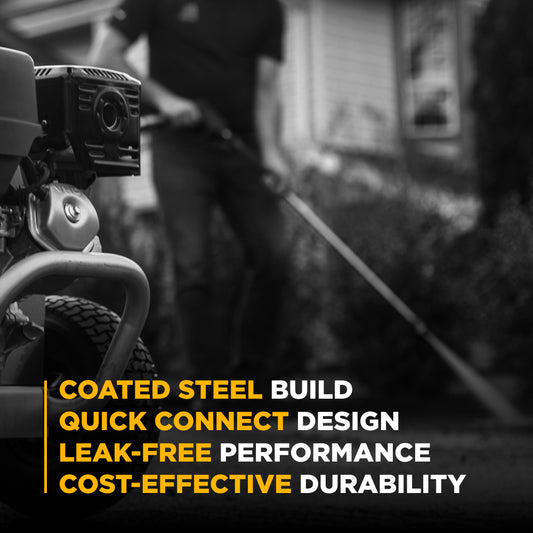 PW 1/4" MNPT x Quick Connect 5,000 PSI Coated Steel Fitting (Plug)