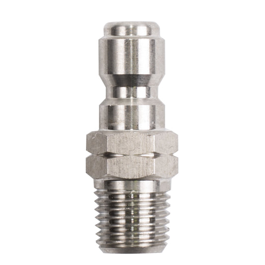 PW 1/4" MNPT x Quick Connect 6,000 PSI Stainless Steel Fitting (Plug)
