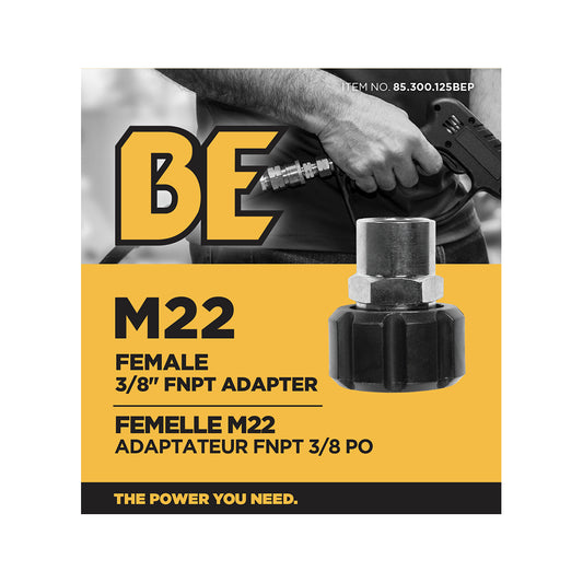 PW Female M22 x 3/8" FNPT Adapter Fitting