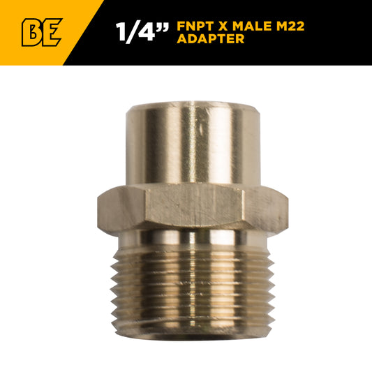 PW Male M22 x 1/4" FNPT Adapter Fitting