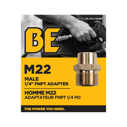 PW Male M22 x 1/4" FNPT Adapter Fitting