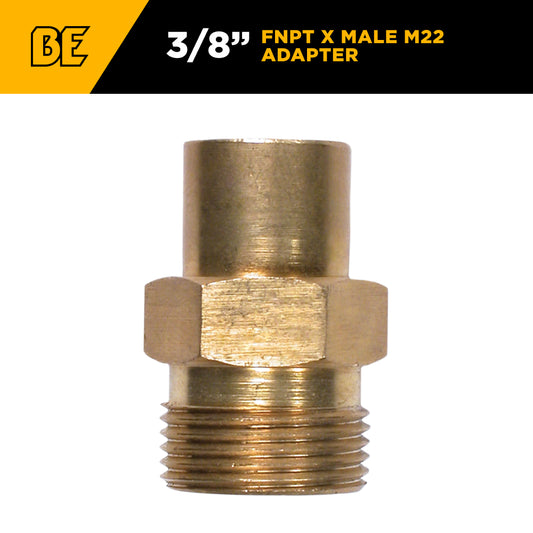 PW Male M22 x 3/8" FNPT Adapter Fitting