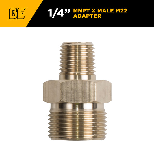 PW Male M22 x 1/4" MNPT Adapter Fitting