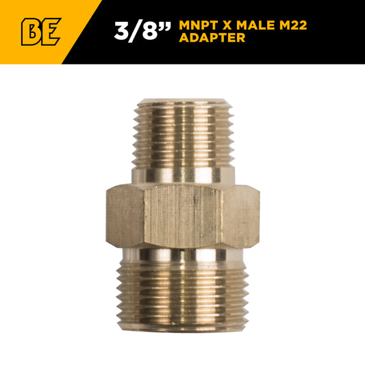 PW Male M22 x 3/8" MNPT Adapter Fitting