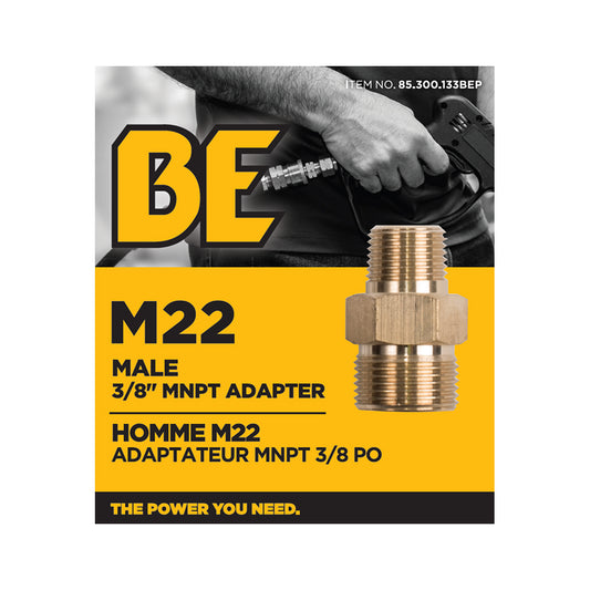 PW Male M22 x 3/8" MNPT Adapter Fitting