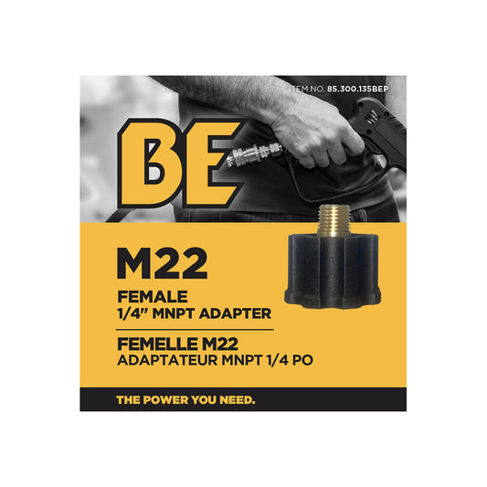 PW Female M22 x 1/4" MNPT Adapter Fitting